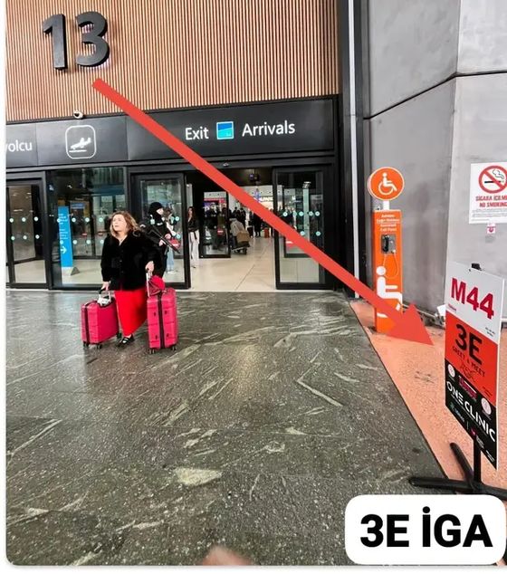 Follow the signs to Exit 13. As soon as you walk out, the 3E sign stands on your left.