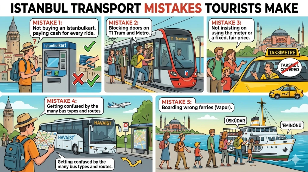 Errores de transporte en Estambul que cometen los turistas