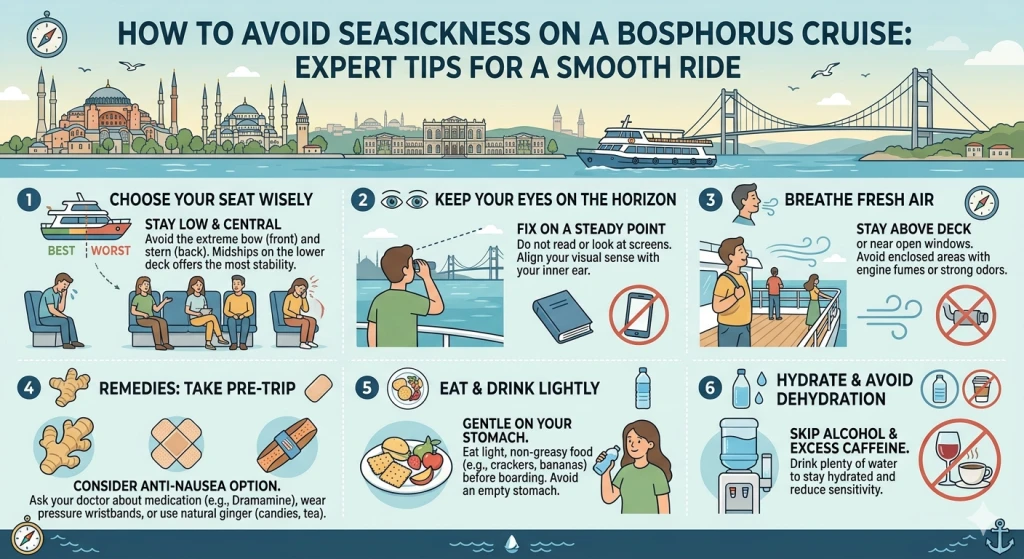Cómo evitar el mareo en un crucero por el Bósforo — Consejos de expertos
