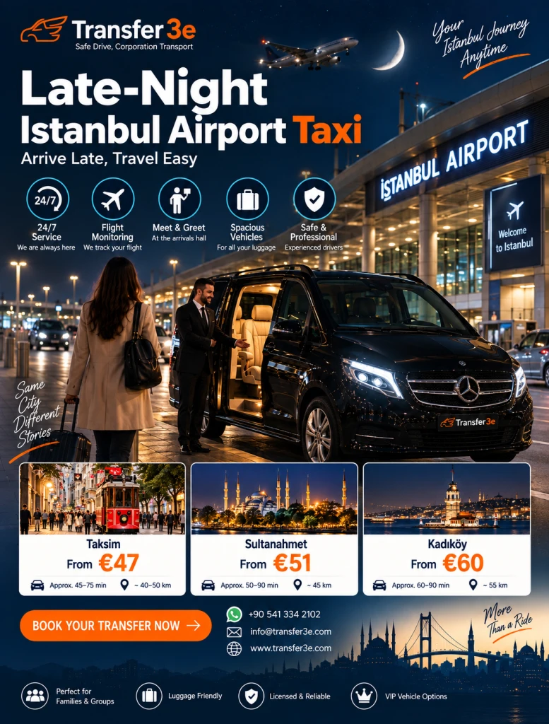 Taxis en el Aeropuerto de Estambul a última hora: mejores opciones después de la medianoche